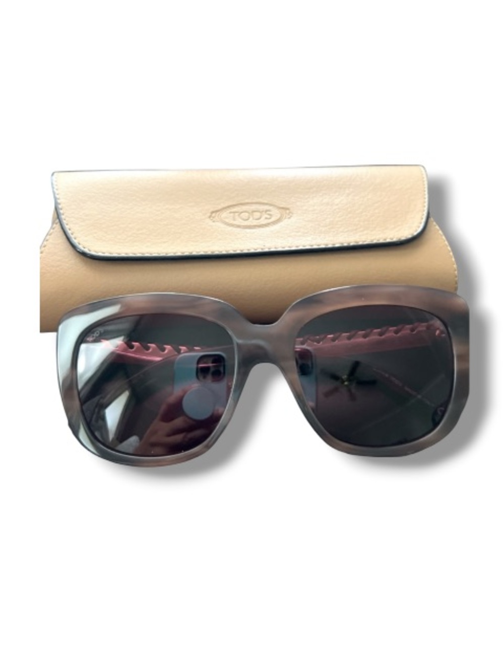 Tod’s Women’s Brownish Tan Sunglasses w Case Shades Sunnies Authenthic